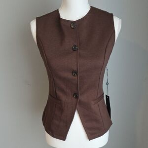 🆕️ Brown Junior's Vest Size Medium NWT